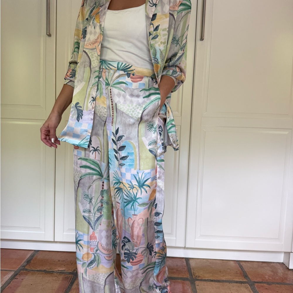 Pastel Tropical Women's Pantsuit